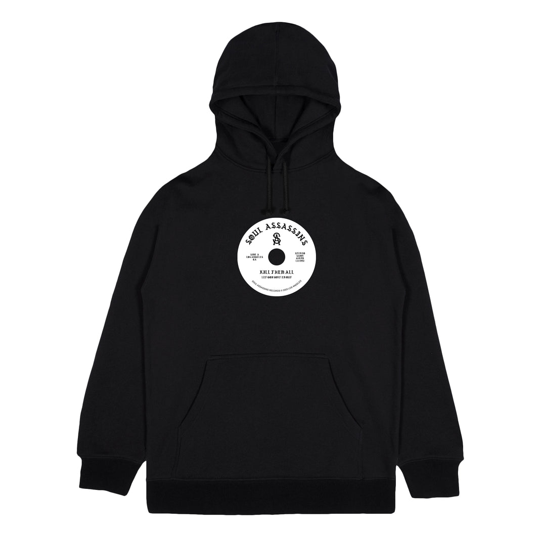 SOUL ASSASSINS - WHITE LABEL 45 - HOODIE (BLACK)