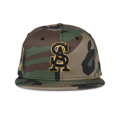 SOUL ASSASSINS - LOGO CROW - NEW ERA SNAPBACK (CAMO / BLACK / GOLD)