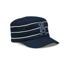 STRIPED OUTLINE LOGO PILLBOX SNAPBACK (NAVY)