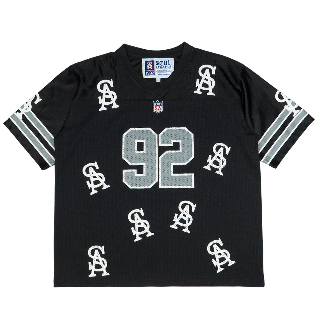 ALL OVER PRINT FOOTBALL JERSEY (BLACK)