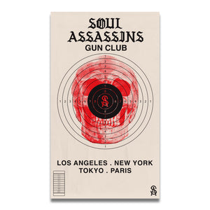 SOUL ASSASSINS - GUN CLUB - RED SKULL TARGET POSTER (24" x 36")