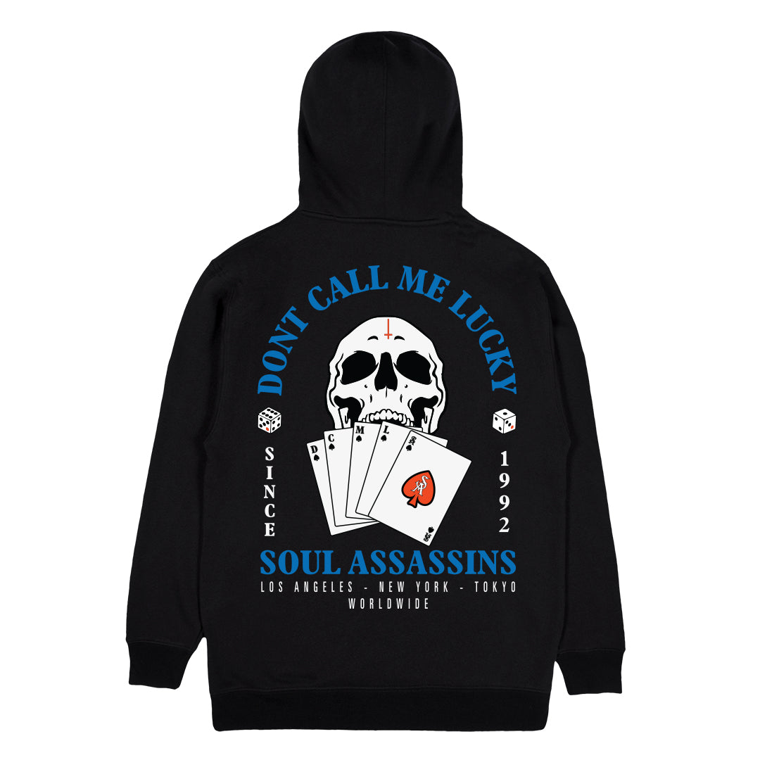 DJ MUGGS x T.F - DON'T CALL ME LUCKY - HOODIE (BLACK / BLUE