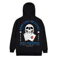 DJ MUGGS x T.F - DON'T CALL ME LUCKY - HOODIE (BLACK / BLUE)