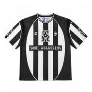 SA STRIPED SOCCER JERSEY (BLACK/WHITE)
