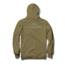 SOUL ASSASSINS OLD ENGLISH MASKED HOODIE (OLIVE)