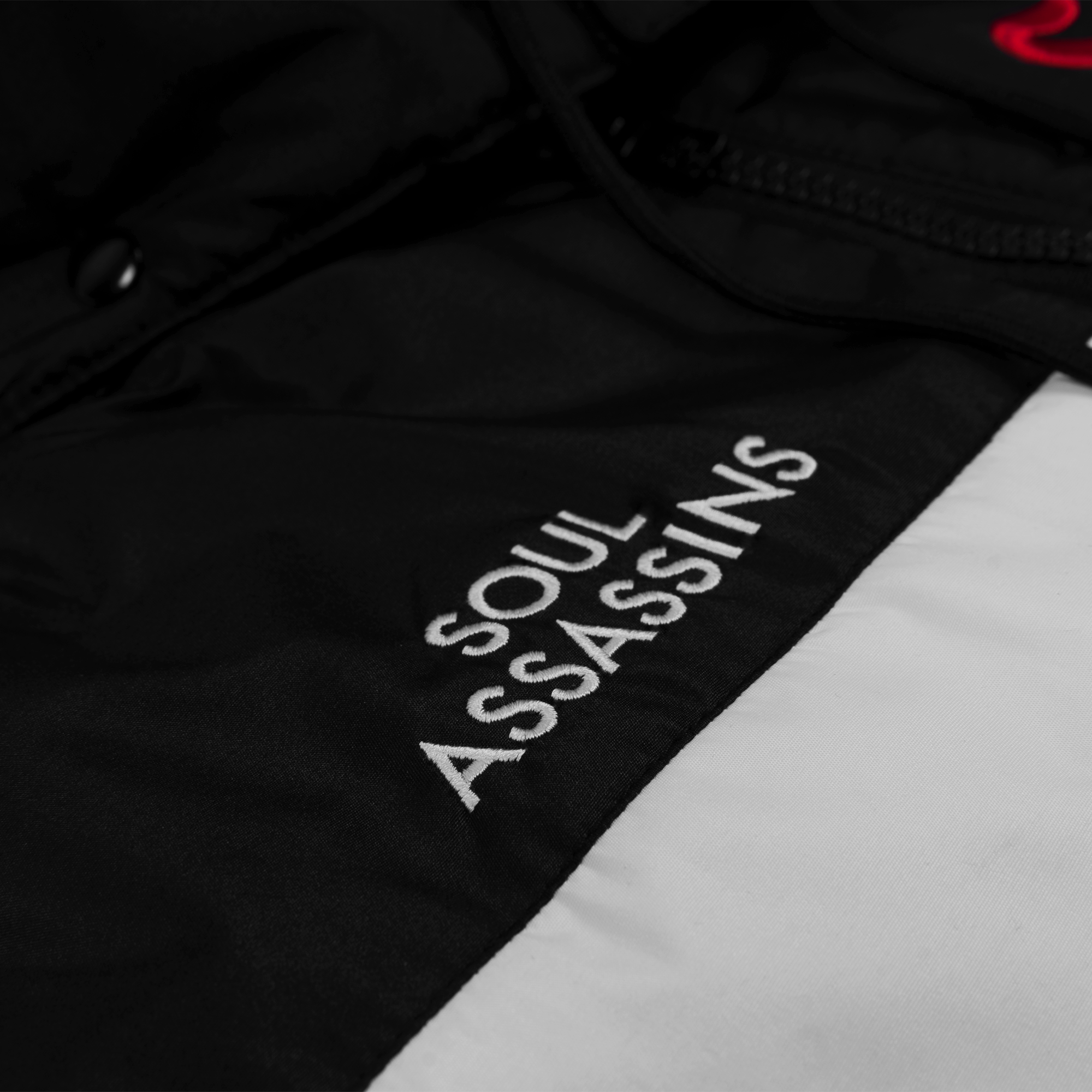 Winter Puffy Jacket (White / Black) – Soul Assassins